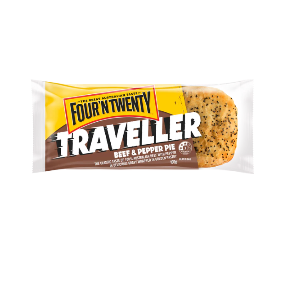 Four'nTwenty Traveller Beef & Pepper Pie 1pk 160g