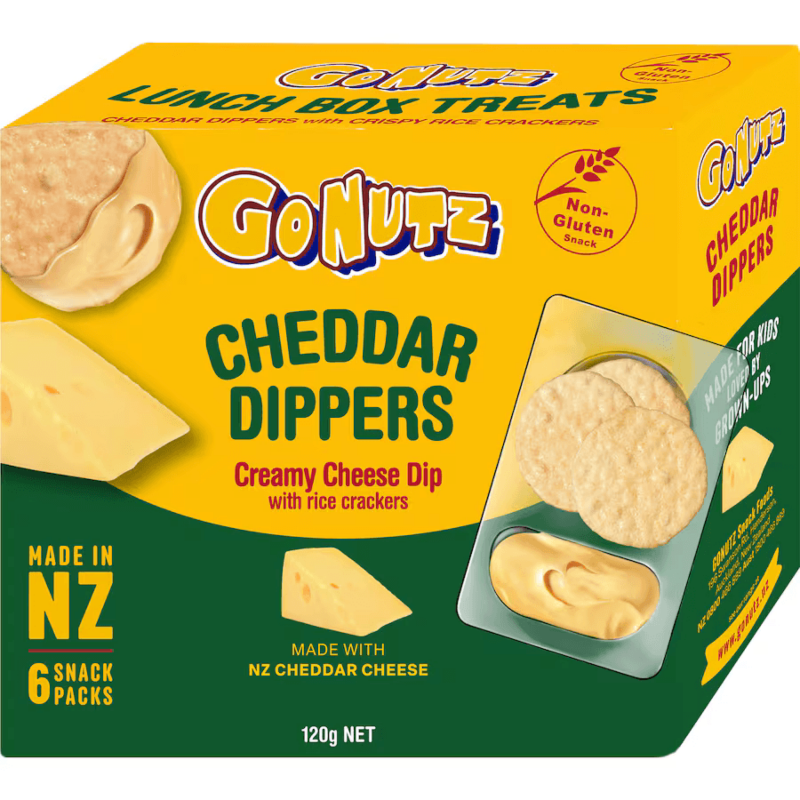 GoNutz Cheese Dippers with Rice Crackers 6pk