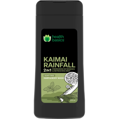 Health Basics Kaimai Rainfall 2 In 1 Hair & Body Wash 375ml