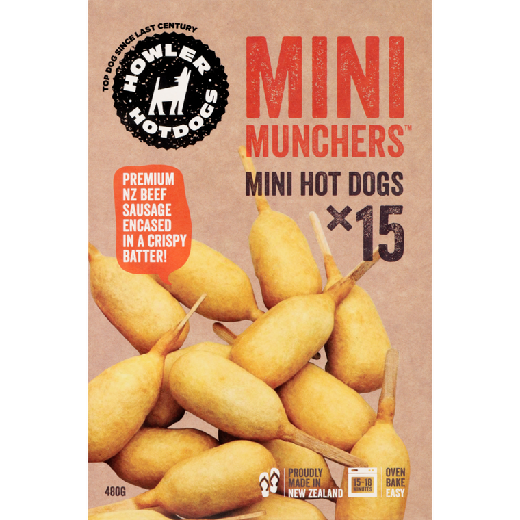 Howler Hotdogs Mini Munchers 15's 480g