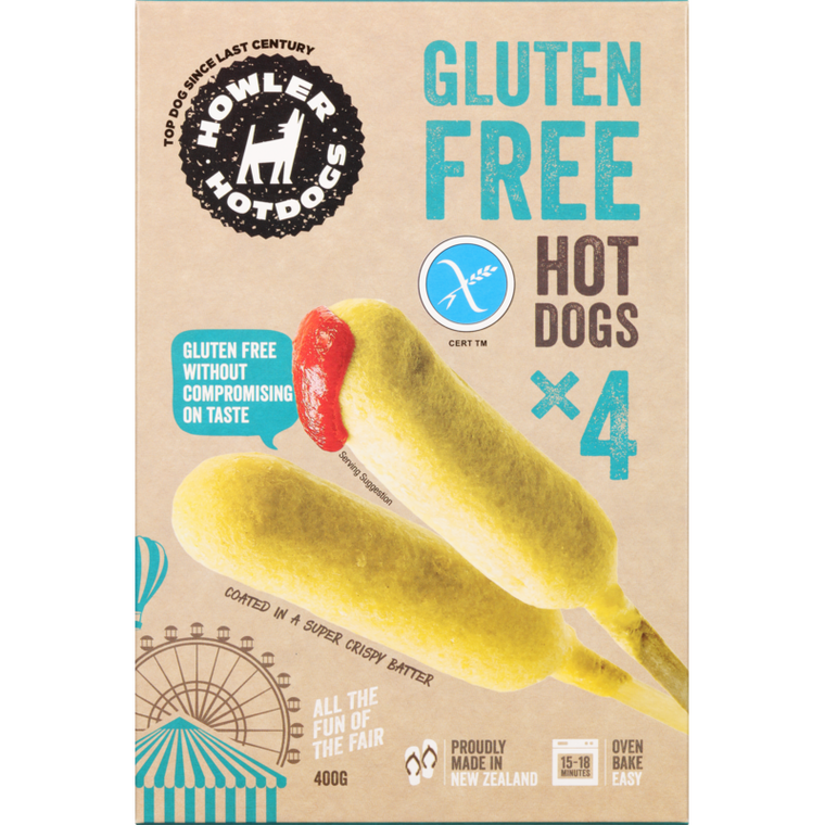 Howler Hotdogs Gluten Free 4's 400g