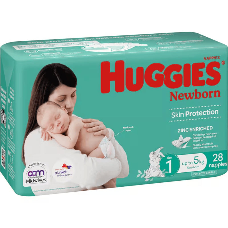 Huggies Newborn Size 1 Nappies 28pk