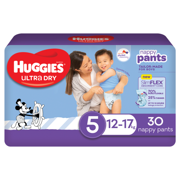 Huggies Ultra Dry Boy Size 5 Nappy Pants 30pk