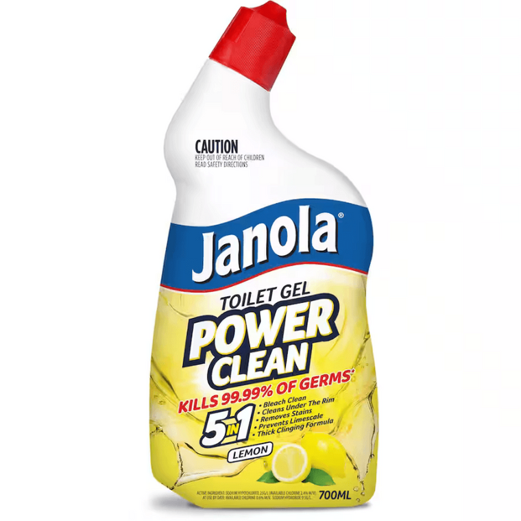 Janola Power Clean Lemon Fresh Toilet Bleach Gel  700ml