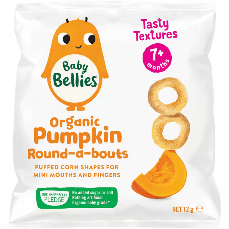 Little Bellies Organic Pumpkin Round A Bouts Puffs 12g