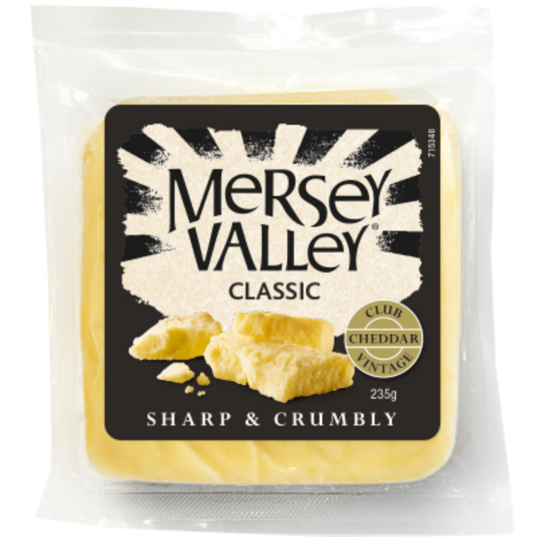 Mersey Valley Club Classic Cheddar Cheese 235g