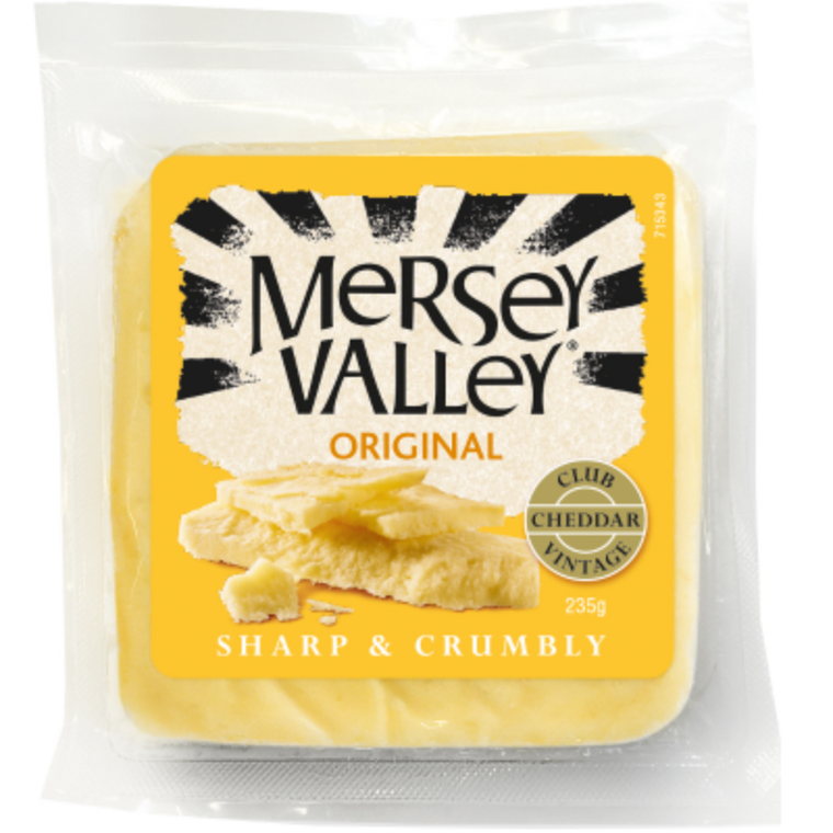 Mersey Valley Club Original Cheddar Cheese 235g