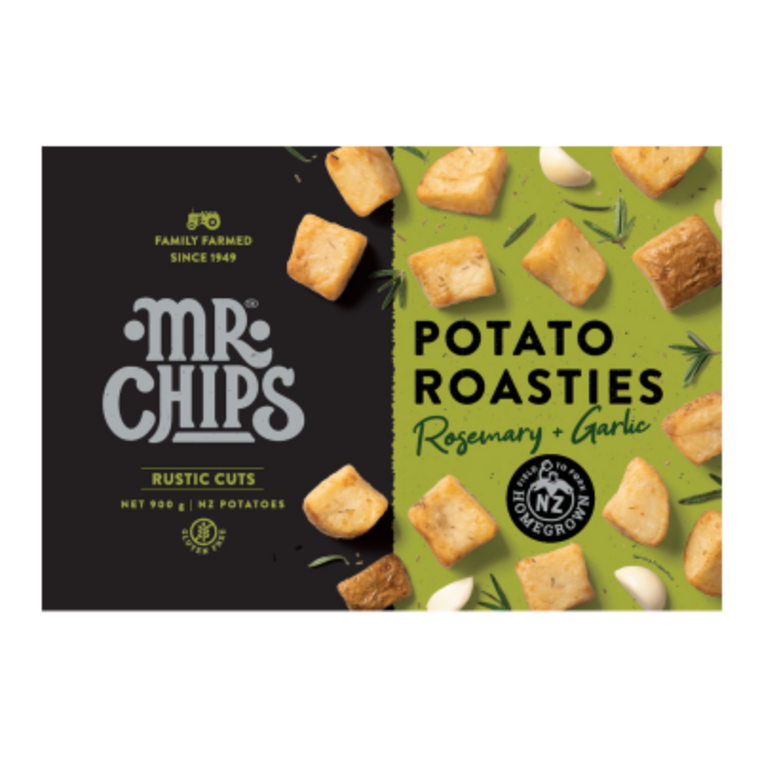 Mr Chips Rosemary & Garlic Rustic Cuts Potato Roasties 900g