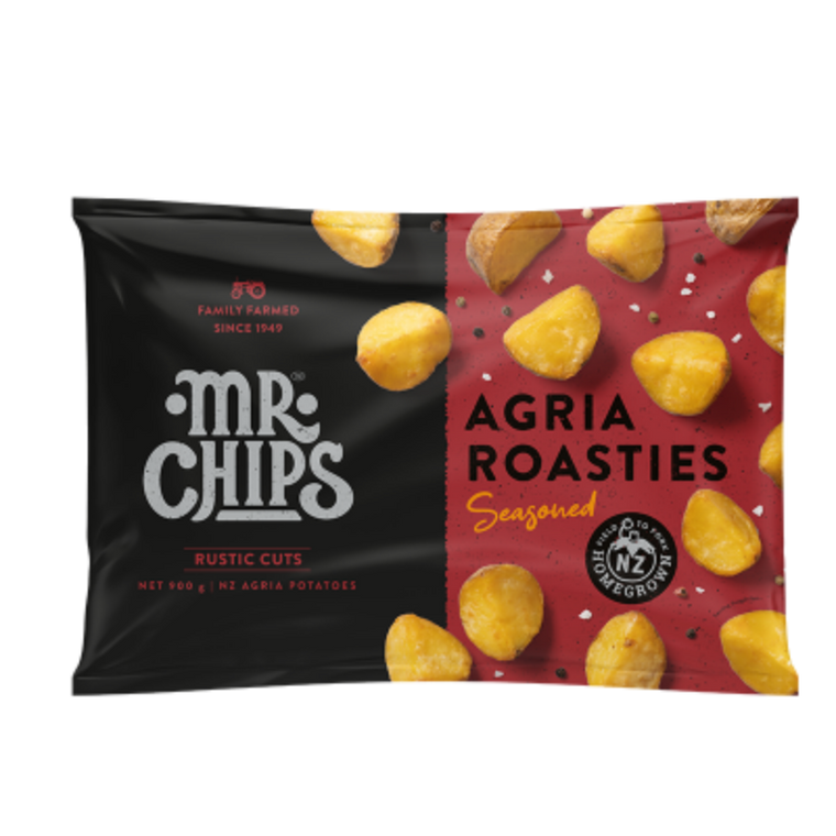 Mr Chips Rustic Cuts Seasoned Agria Potato Roasties 900g