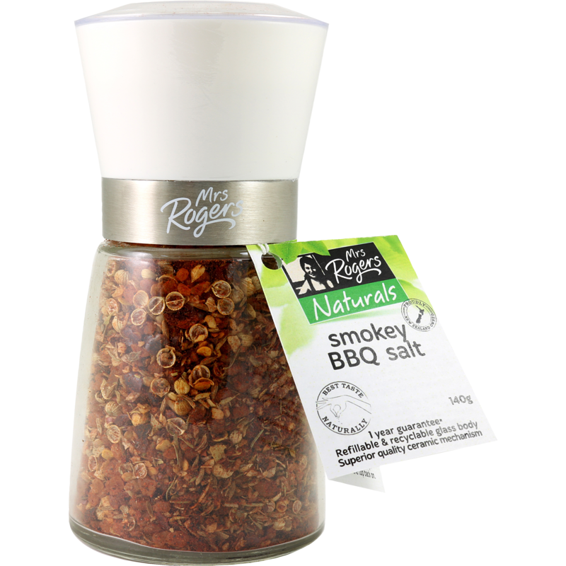 Mrs Rogers Grinder Smokey BBQ Salt 140g