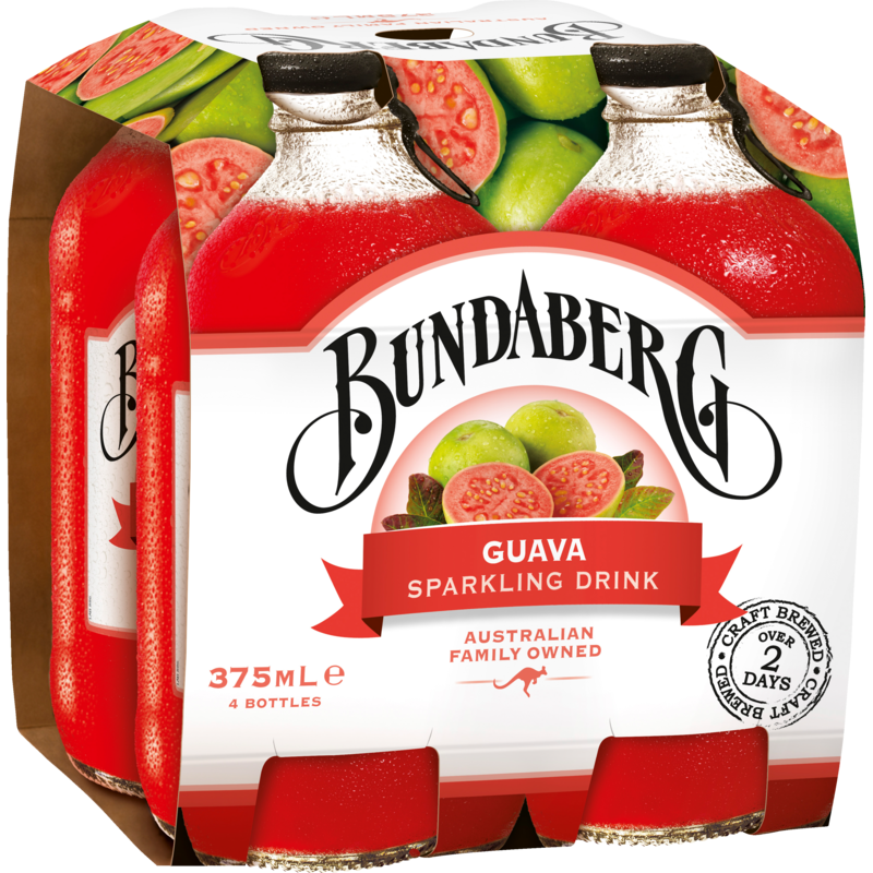 Bundaberg Guava Soft Drink 4pk x 375ml