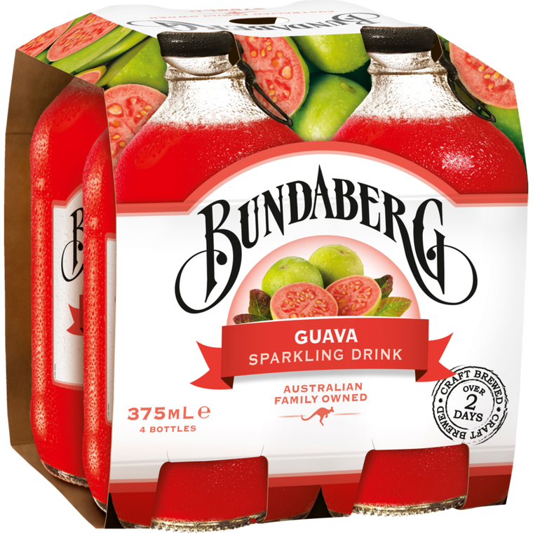 Bundaberg Guava Soft Drink 4pk x 375ml