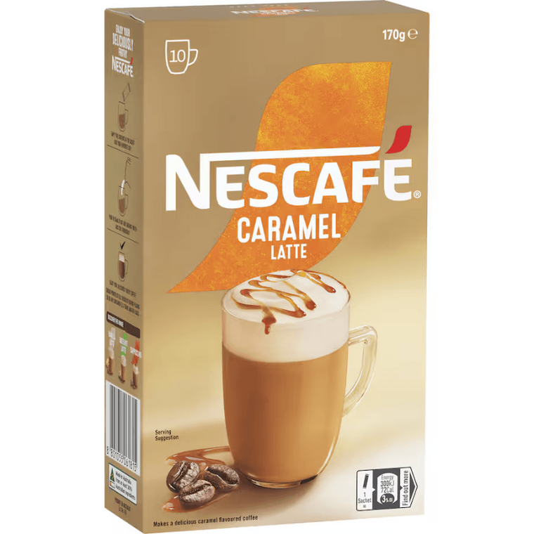 Nescafe Caramel Latte Sachets 10pk