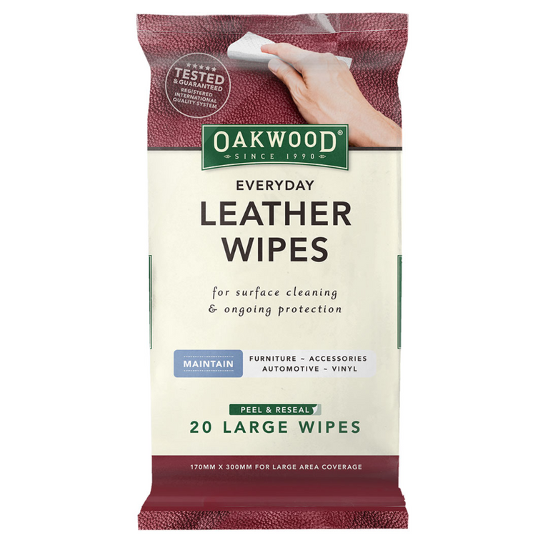 Oakwood Everyday Leather Wipes 20pk
