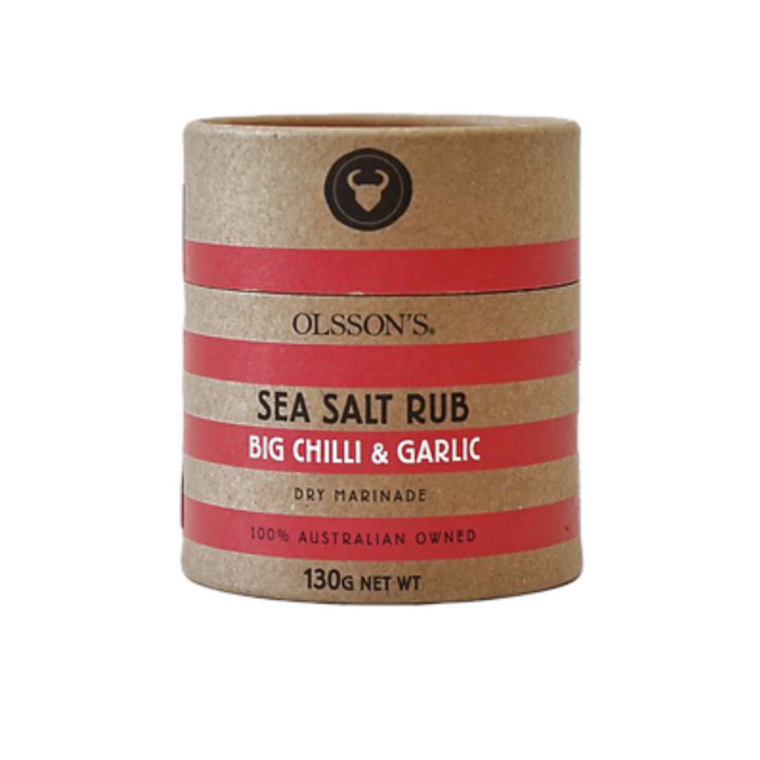 Olssons Sea Salt Rub Big Chilli & Garlic Salt 130g