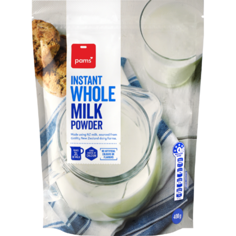 Pams Instant Whole Milk Powder 400g