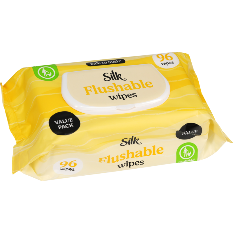 Silk Flushable Wipes 96pk