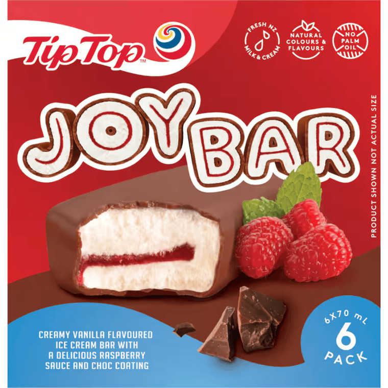 Tip Top Ice Cream Joy Bar 6pk 420ml