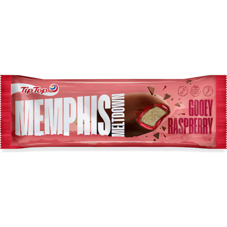 Tip Top Memphis Meltdown Ice Cream Gooey Raspberry 118ml