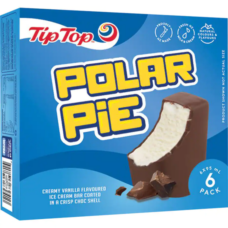 Tip Top Polar Pie Vanilla Flavoured Ice Cream 6pk 570ml