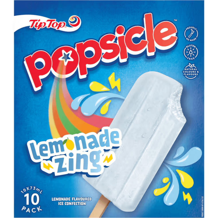 Tip Top Popsicle Lemonade Ice Block 10pk