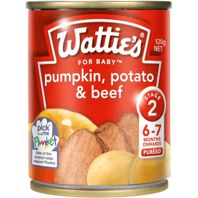 Watties Pumpkin, Potato & Beef Baby Food Tin 120g