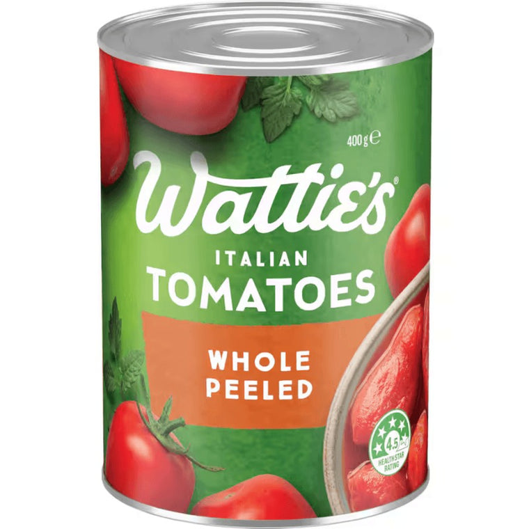 Watties Tomatoes Whole Peeled In Juice 400g