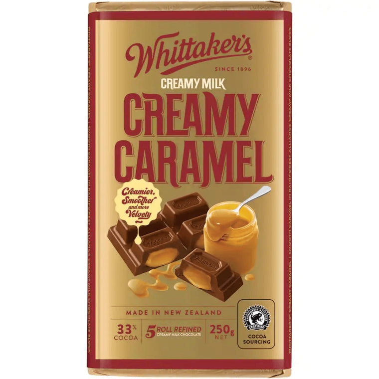 Whittakers 33% Cocoa Creamy Caramel Chocolate  Block 250g