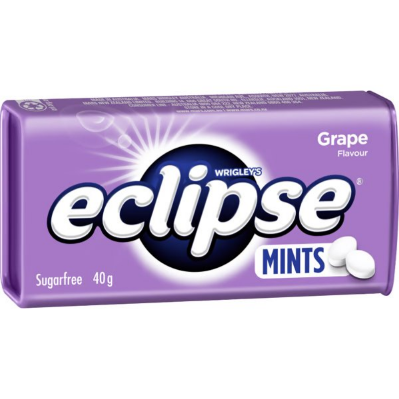 Wrigleys Eclipse Sugar Free Grape Mints 40g