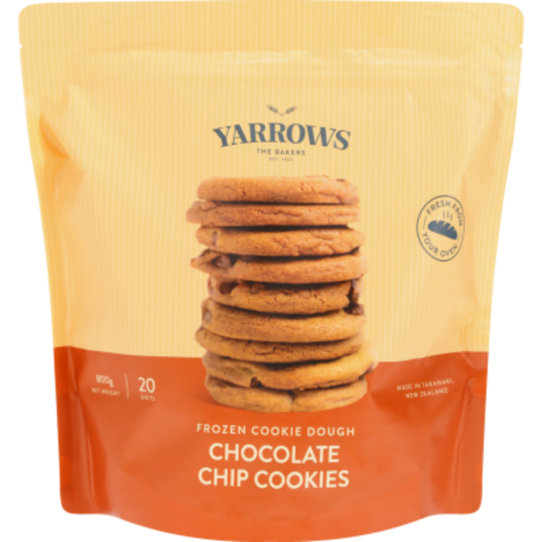 Yarrows Frozen Cookie Dough Chocolate Chip 20pk 800g