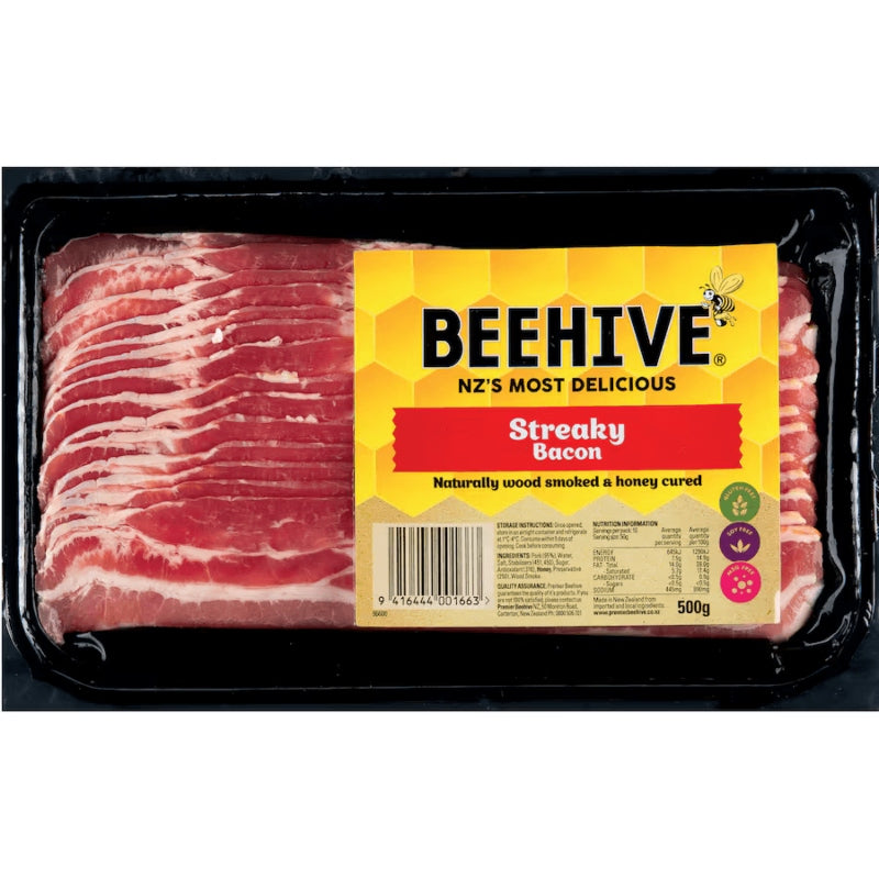 Beehive Streaky Bacon 500g