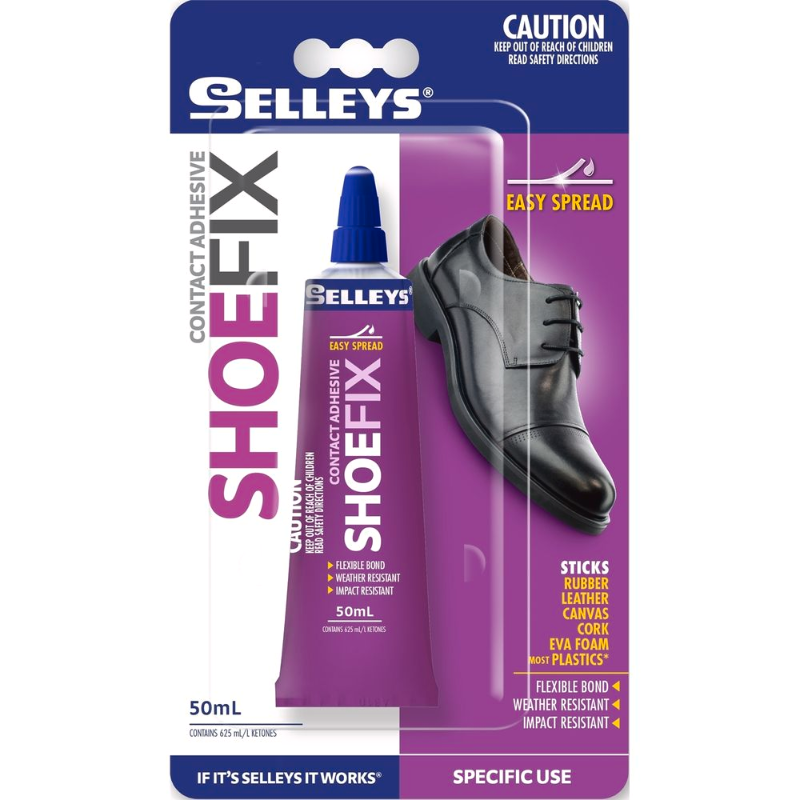 Selleys Shoe Fix Shoe Repair Clear Contact Adhesive 50ml