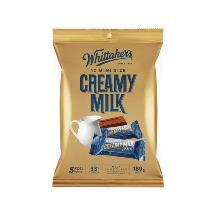 Whittakers Mini Size Creamy Milk Chocolate Bars 12pk 180g