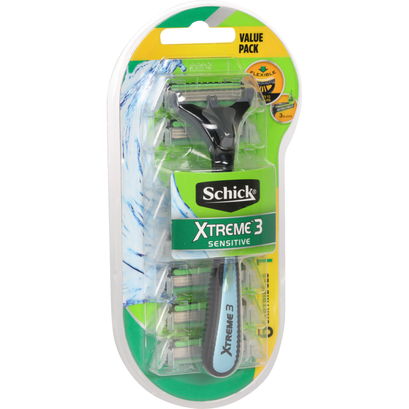 Schick Xtreme 3 Sensitive 1 Razor + 6 blades