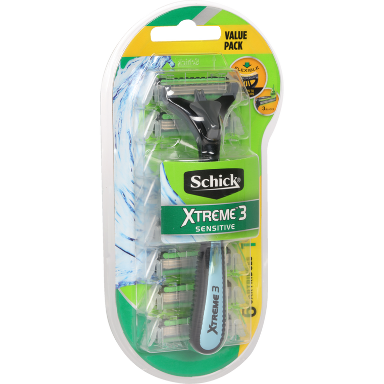 Schick Xtreme 3 Sensitive 1 Razor + 6 blades