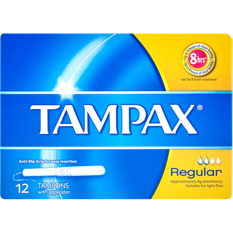 Tampax Regular Tampons With Applicator 12pk