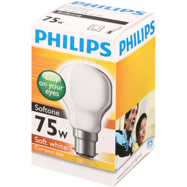 Philips Softone 75w Bayonet Bulb