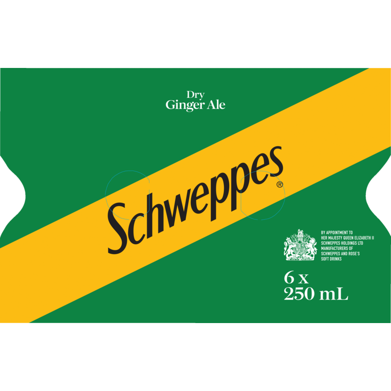 Schweppes Dry Ginger Ale 250ml x 6pk