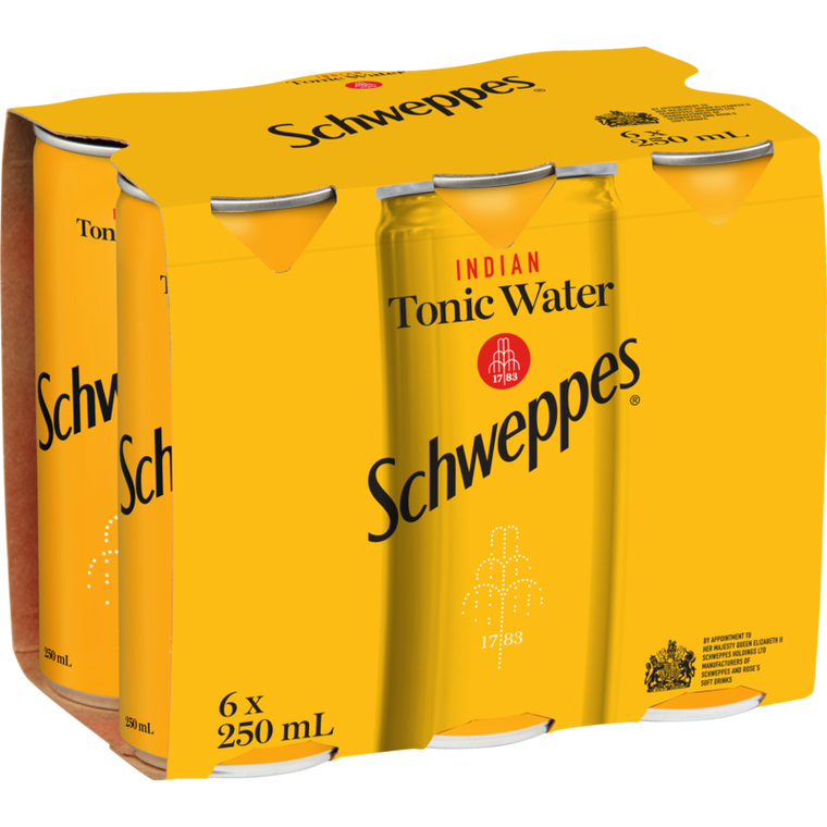 Schweppes Indian Tonic Water 250ml x 6pk