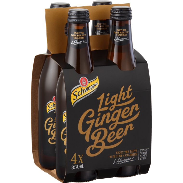 Schweppes Light Ginger Beer 330ml 4pk