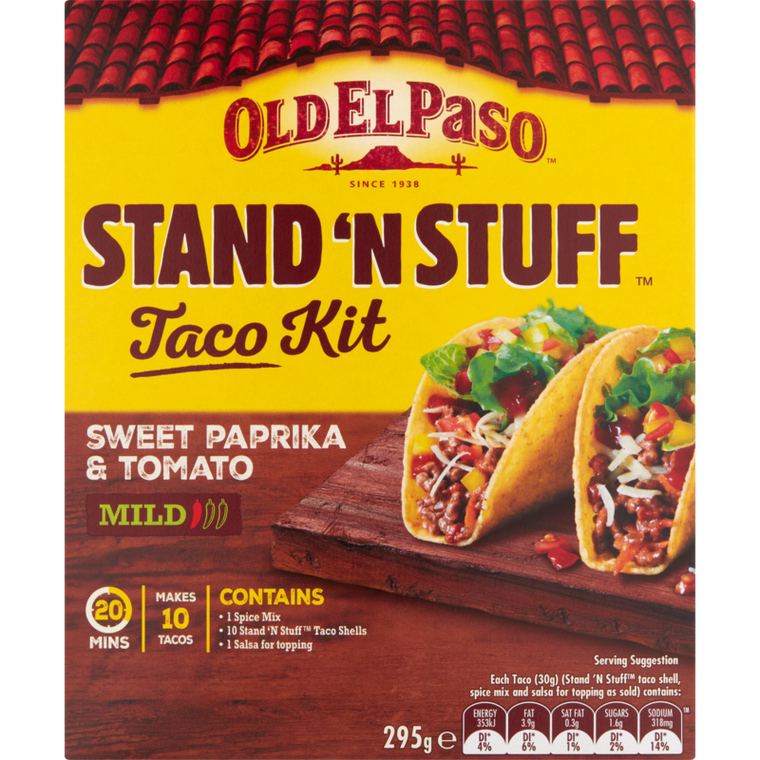 Old El Paso Stand N Stuff Mild Taco Kit 295g