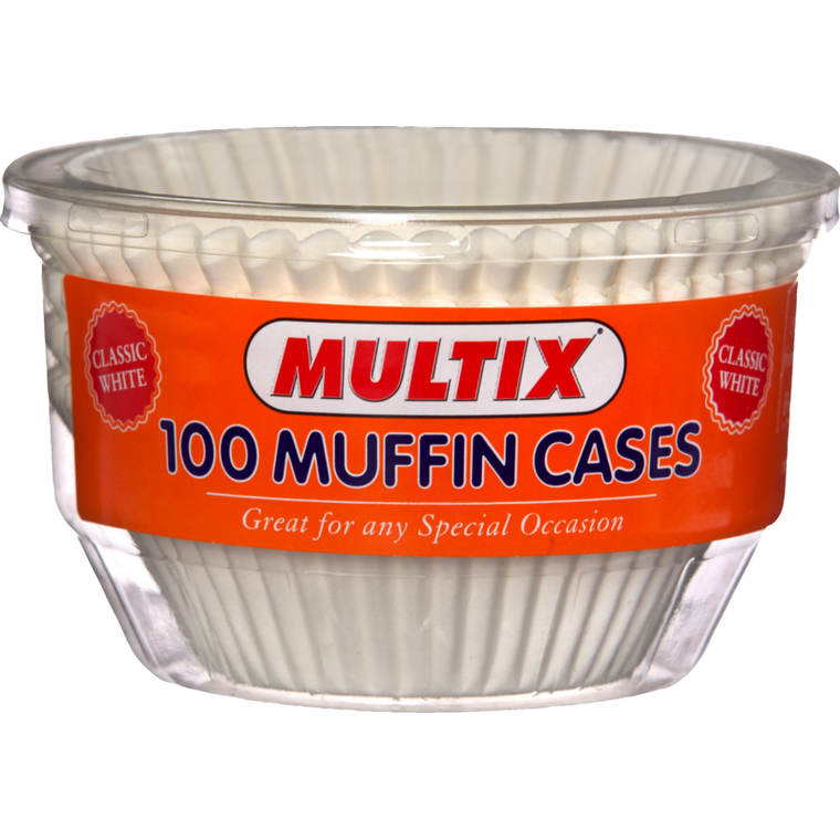 Multix Muffin Cases White 100pk