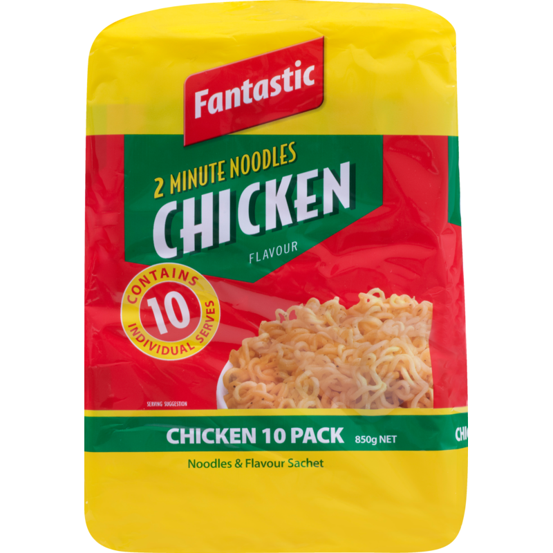 Fantastic 2 Minute Chicken Flavour Noodles 10pk 850g