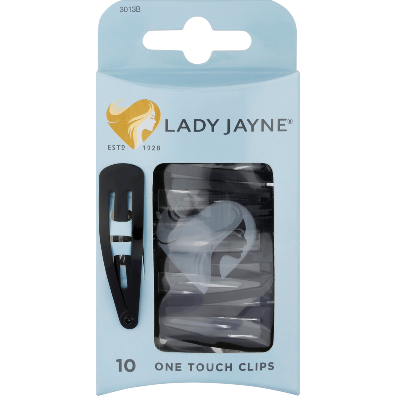 Lady Jayne 3013B Clip One Touch Black 10 Pack