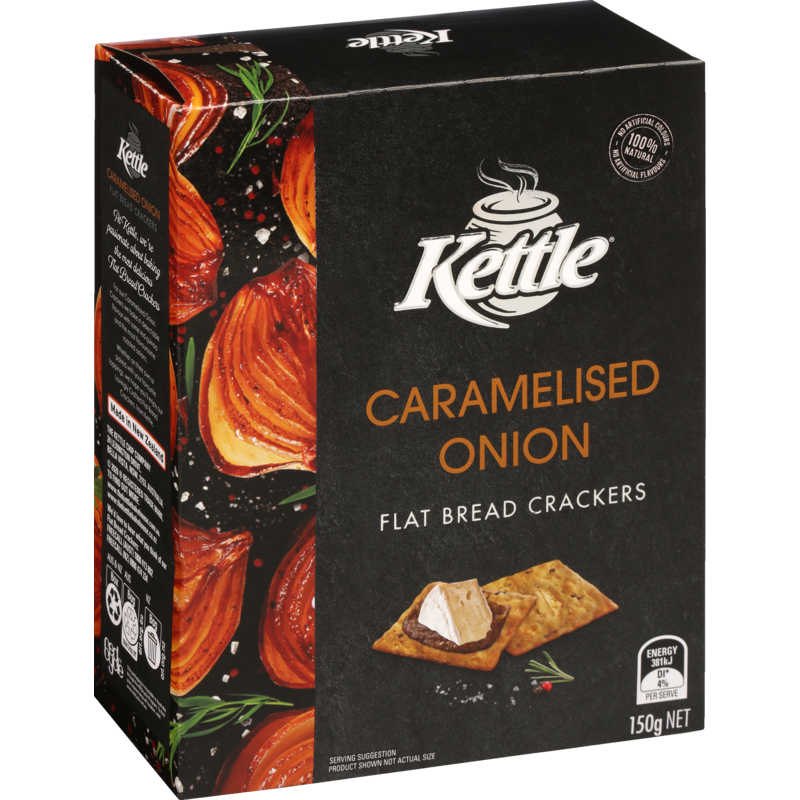 Kettle Caramelised Onion Flat Bread Crackers 150g