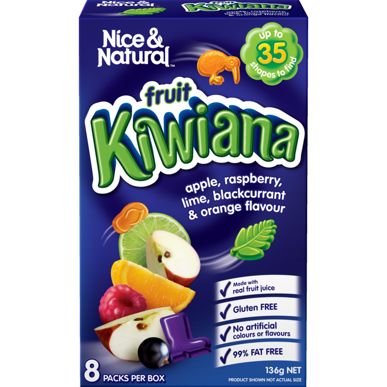 Nice & Natural Fruit Kiwiana Apple Raspberry Snacks 8pk 136g