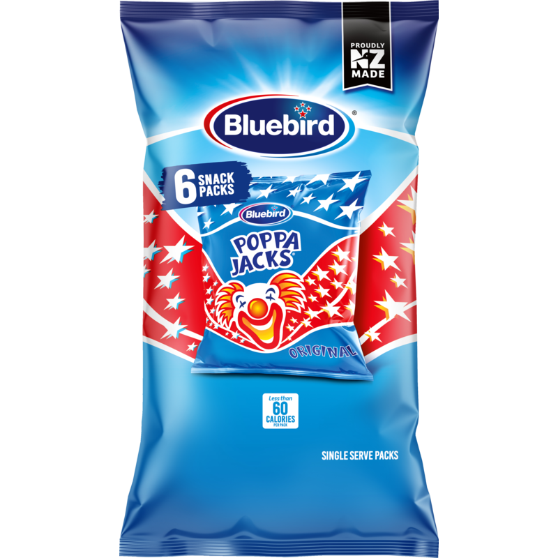 Bluebird Poppa Jacks Corn Snacks 6pk 72g