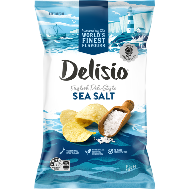 Delisio Sea Salt Potato Chips 140g