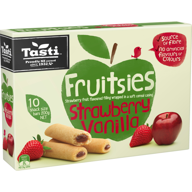 Tasti Strawberry Vanilla Fruitsies 10pk 200g