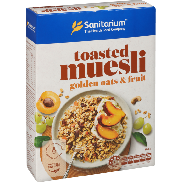 Sanitarium Toasted Muesli Golden Oats & Fruit 675gm